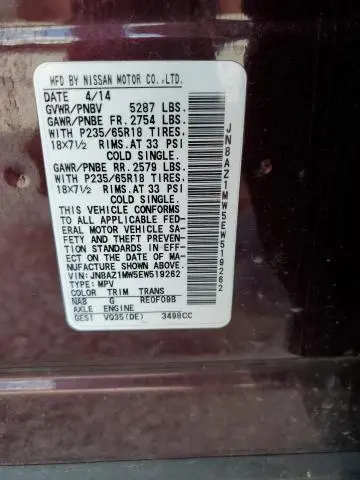 2014 NISSAN MURANO S  