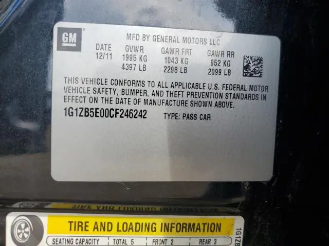 2012 CHEVROLET MALIBU LS  