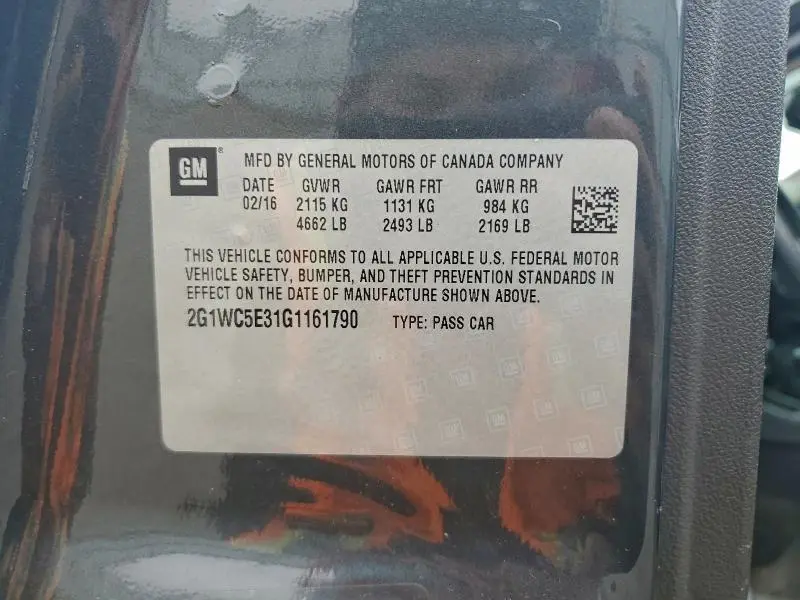 2016 CHEVROLET IMPALA LIMITED LTZ  