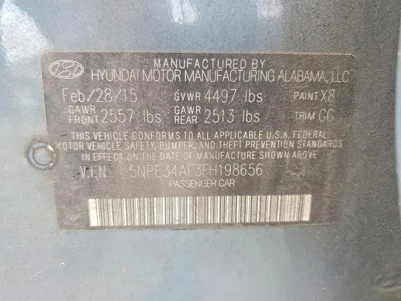 2015 HYUNDAI SONATA SPORT  