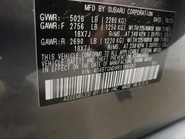 2024 SUBARU OUTBACK LIMITED XT  