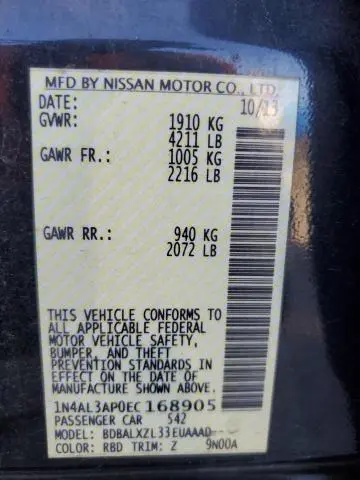 2014 NISSAN ALTIMA 2.5  