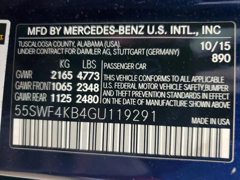 2016 MERCEDES-BENZ C 300 4MATIC  