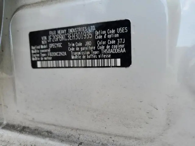 2014 SUBARU XV CROSSTREK 2.0I HYBRID TOURING  