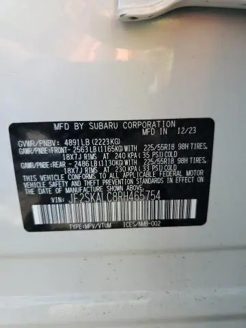 2024 SUBARU FORESTER LIMITED  