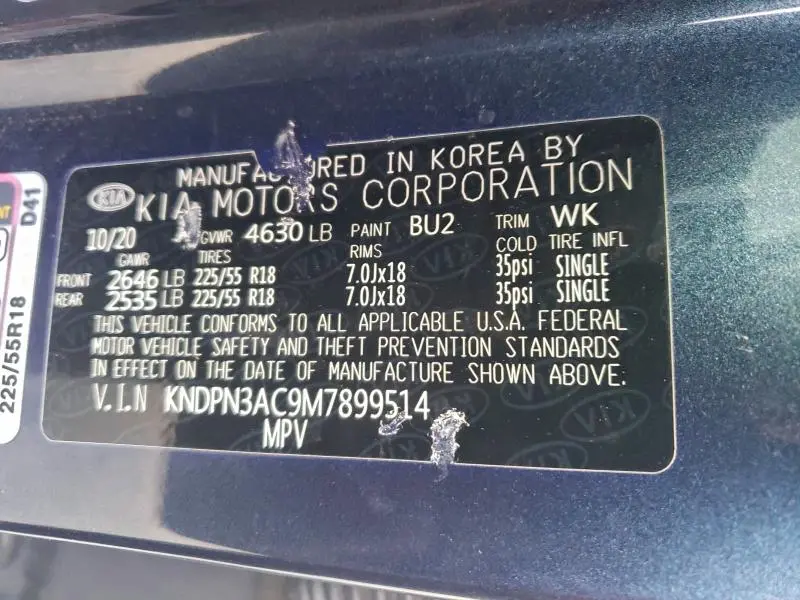 2021 KIA SPORTAGE EX  