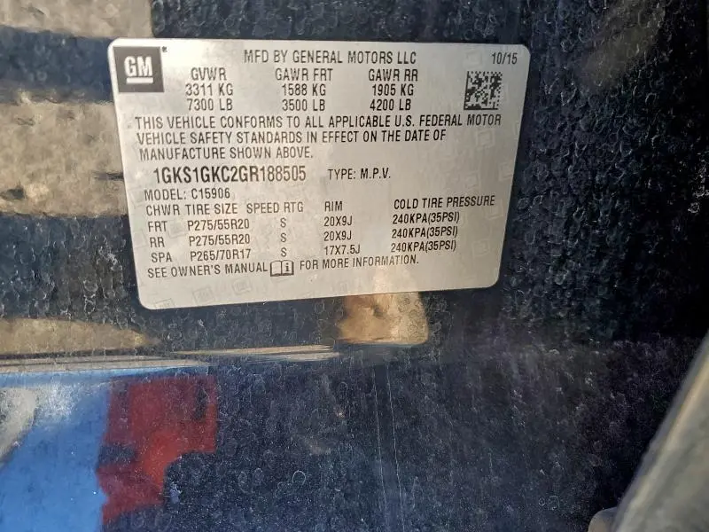 2016 GMC YUKON XL C1500 SLT  