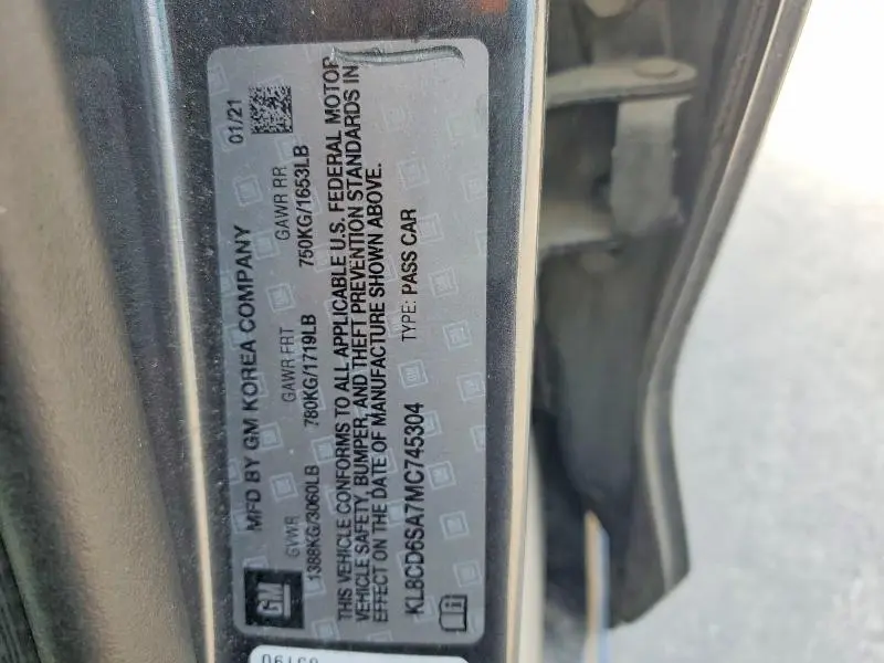 2021 CHEVROLET SPARK 1LT  