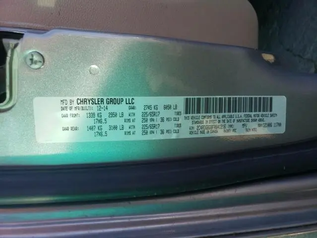 2015 DODGE GRAND CARAVAN SE  