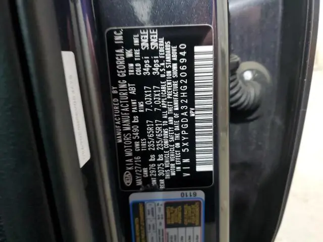 2017 KIA SORENTO LX  