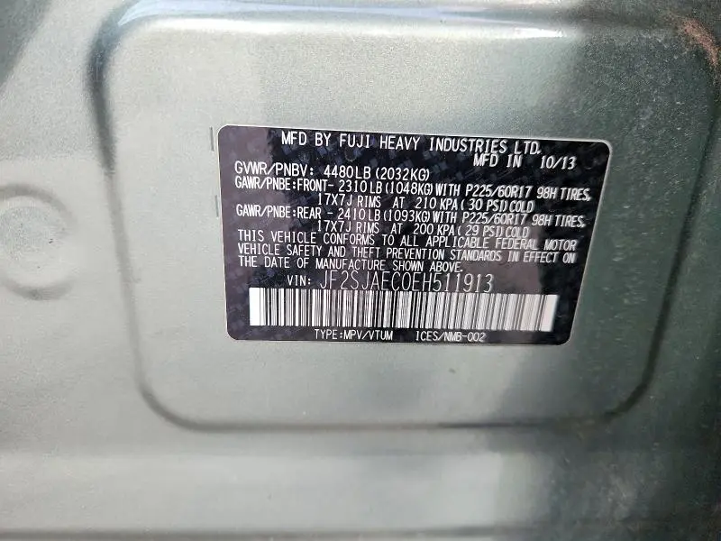 2014 SUBARU FORESTER 2.5I PREMIUM  