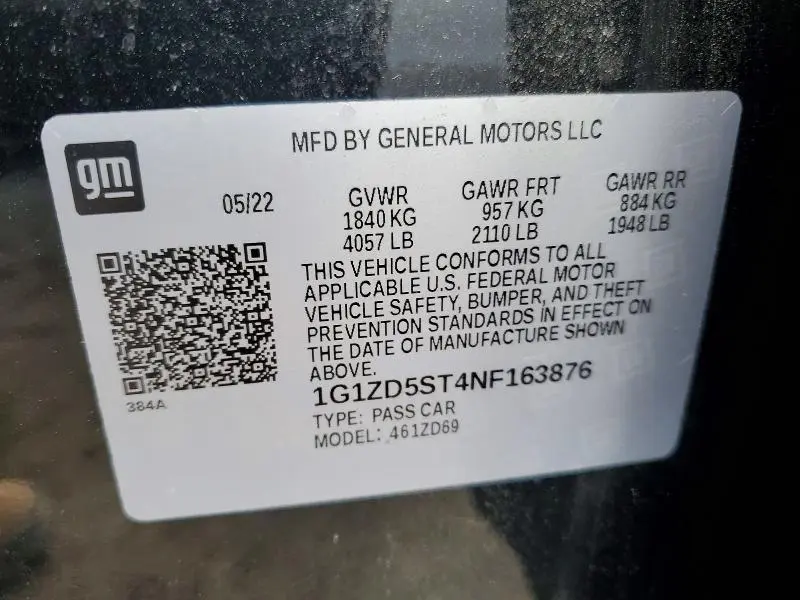 2022 CHEVROLET MALIBU LT  