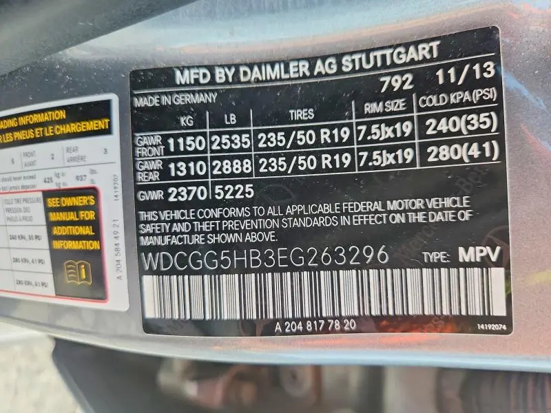 2014 MERCEDES-BENZ GLK 350  