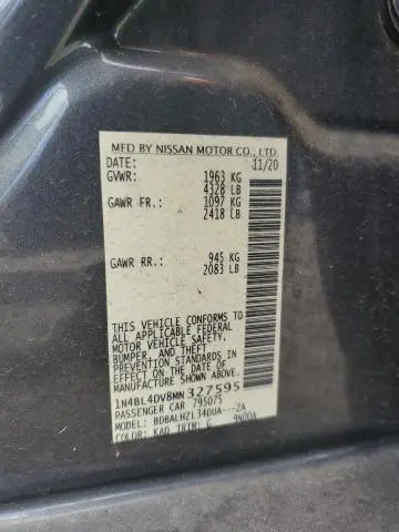 2021 NISSAN ALTIMA SV  