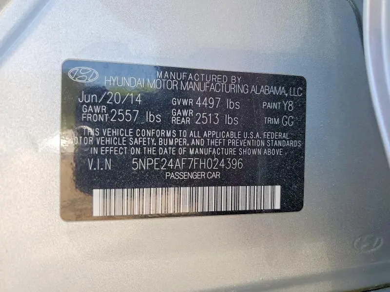 2015 HYUNDAI SONATA SE  