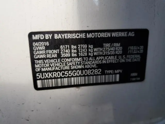 2016 BMW X5 XDRIVE35I  