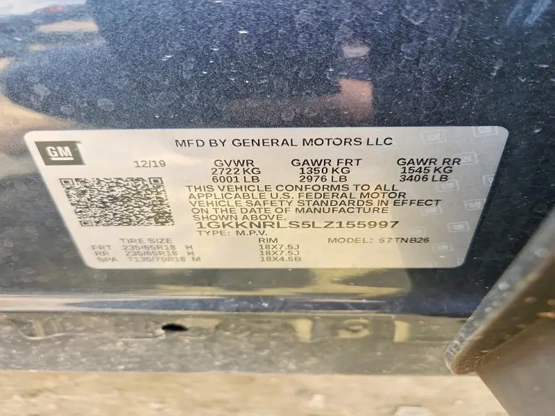 2020 GMC ACADIA SLE  