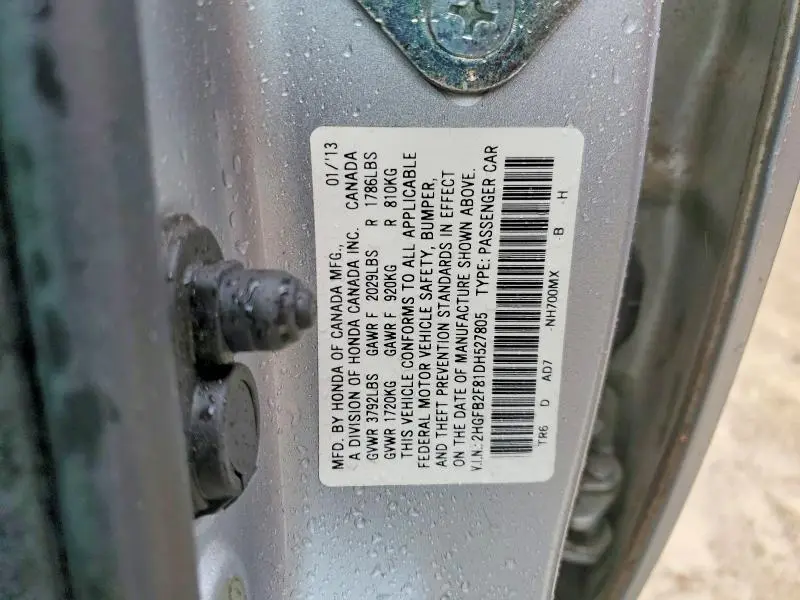 2013 HONDA CIVIC EX  