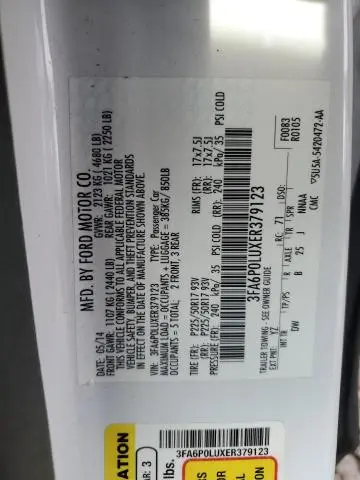 2014 FORD FUSION SE HYBRID  