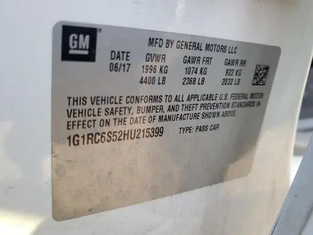 2017 CHEVROLET VOLT LT  
