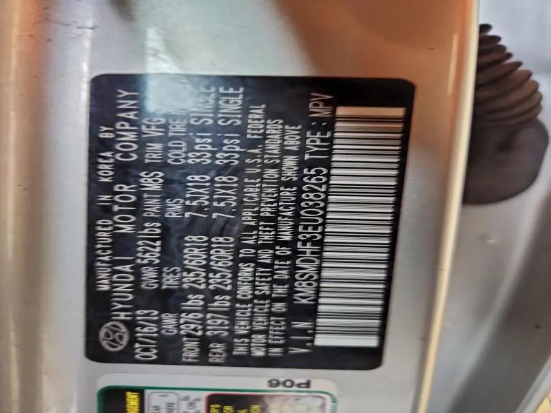 2014 HYUNDAI SANTA FE GLS  