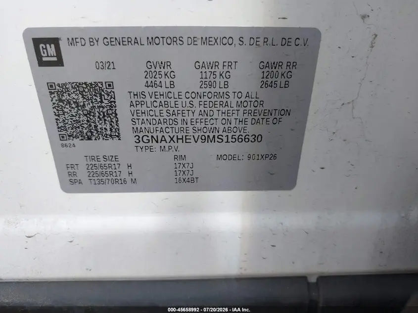 2021 CHEVROLET EQUINOX FWD LS