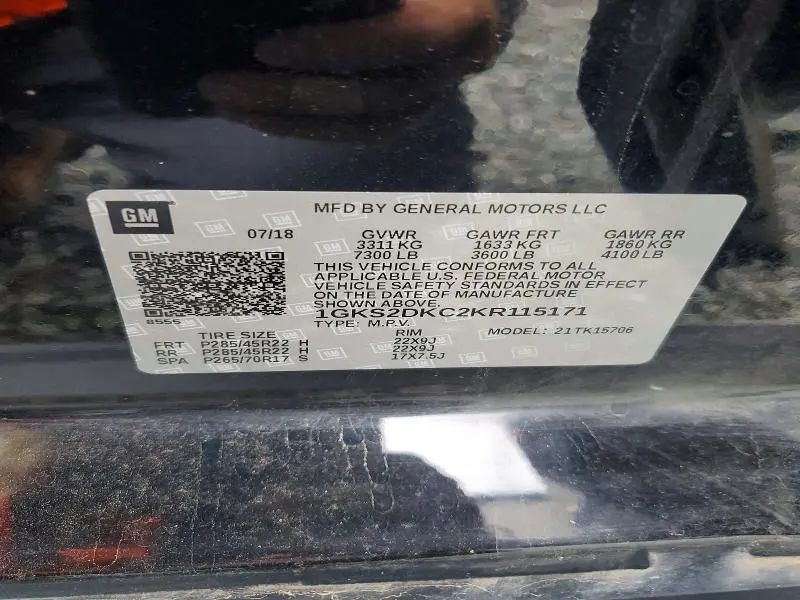 2019 GMC YUKON SLT  
