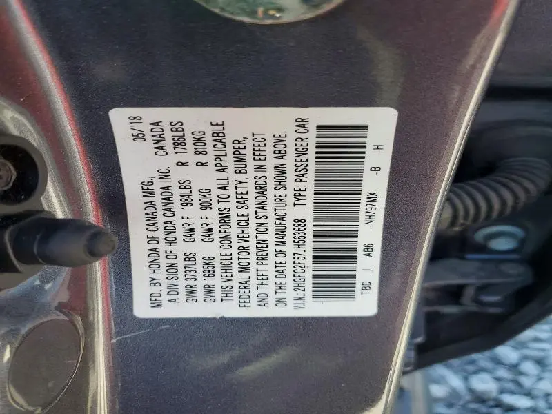 2018 HONDA CIVIC LX  