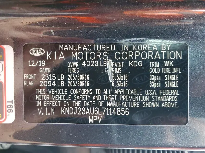 2020 KIA SOUL S  