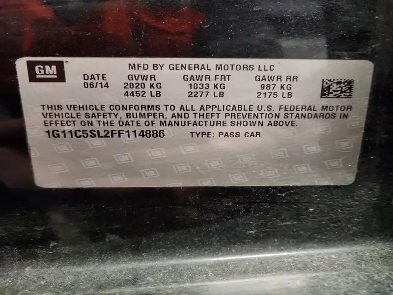 2015 CHEVROLET MALIBU 1LT  