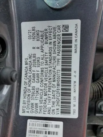 2021 HONDA CIVIC SPORT  