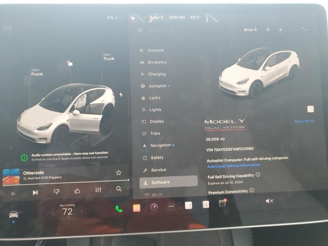 2022 TESLA MODEL Y 