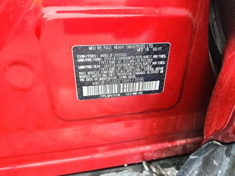2017 SUBARU FORESTER 2.5I PREMIUM  