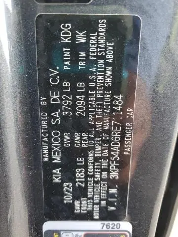 2024 KIA FORTE GT LINE  