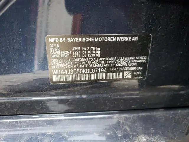 2019 BMW 430XI GRAN COUPE  