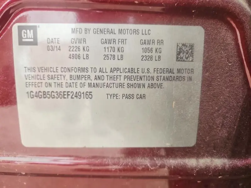 2014 BUICK LACROSSE   