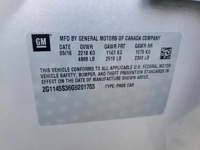 2016 CHEVROLET IMPALA LTZ  