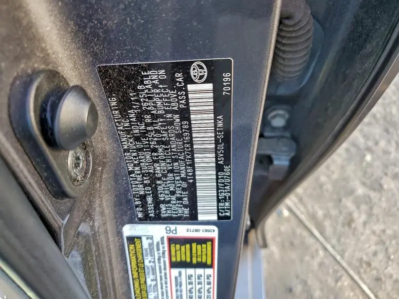 2012 TOYOTA CAMRY BASE  