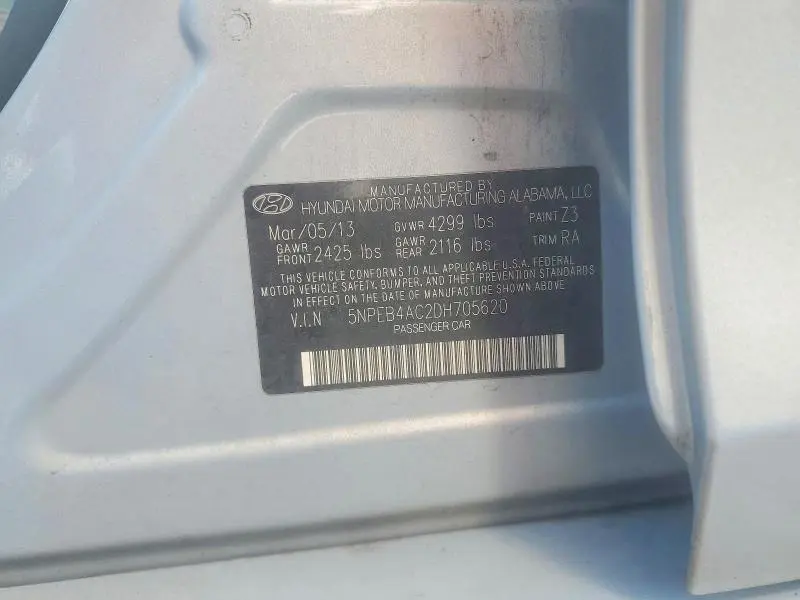 2013 HYUNDAI SONATA GLS  