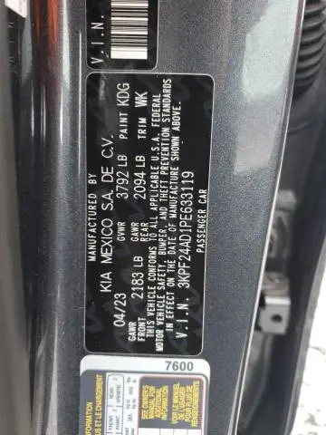 2023 KIA FORTE LX  