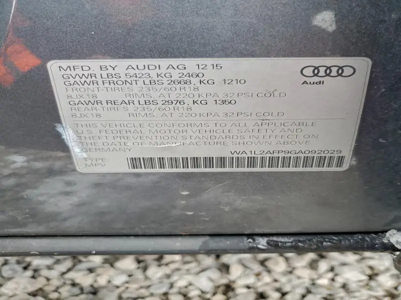 2016 AUDI Q5 PREMIUM PLUS  