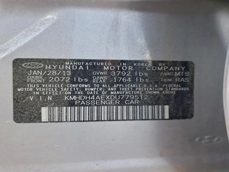 2013 HYUNDAI ELANTRA GLS  