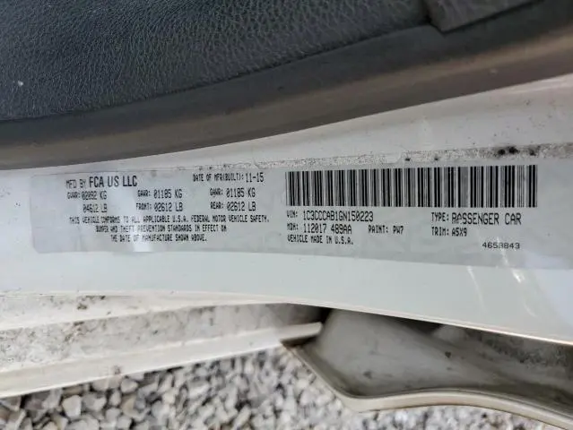 2016 CHRYSLER 200 LIMITED  