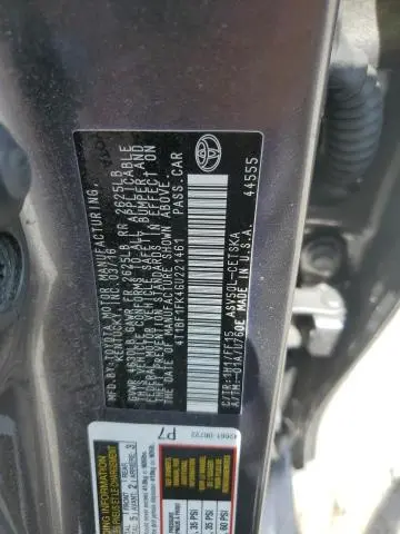 2019 TOYOTA CAMRY LE  