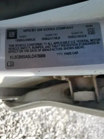 2020 CHEVROLET SPARK LS