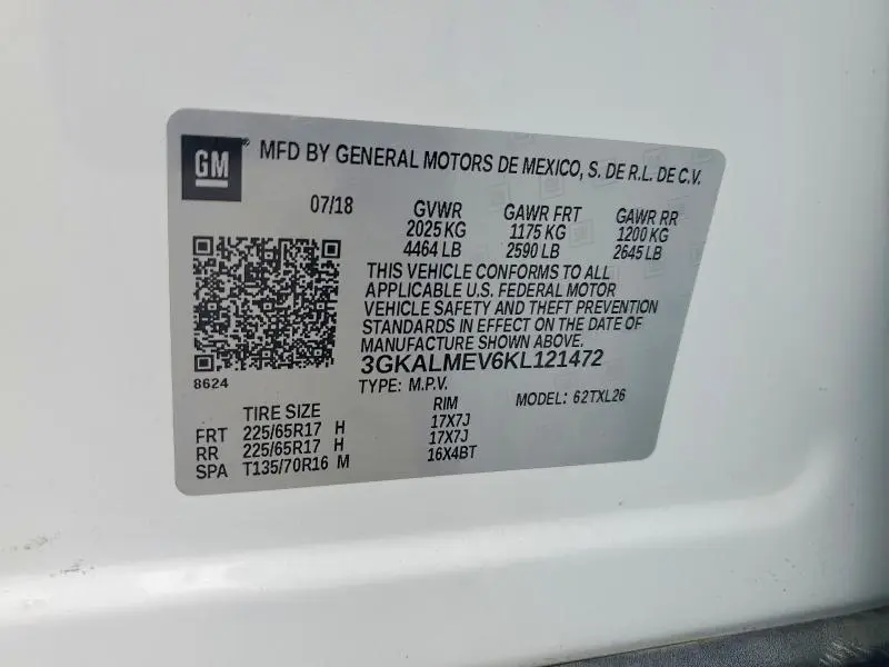 2019 GMC TERRAIN SLE  