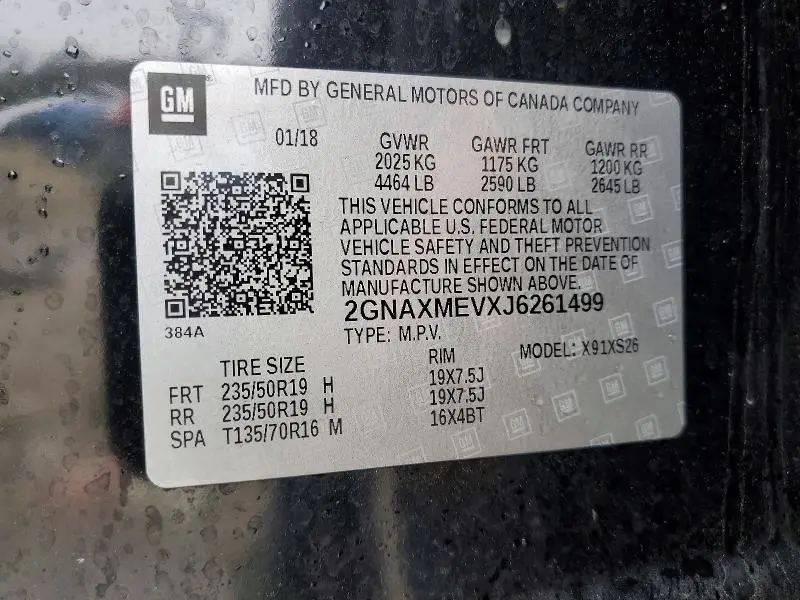 2018 CHEVROLET EQUINOX PREMIER  