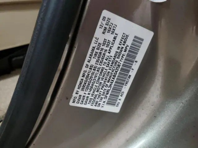 2010 HONDA ODYSSEY EX  