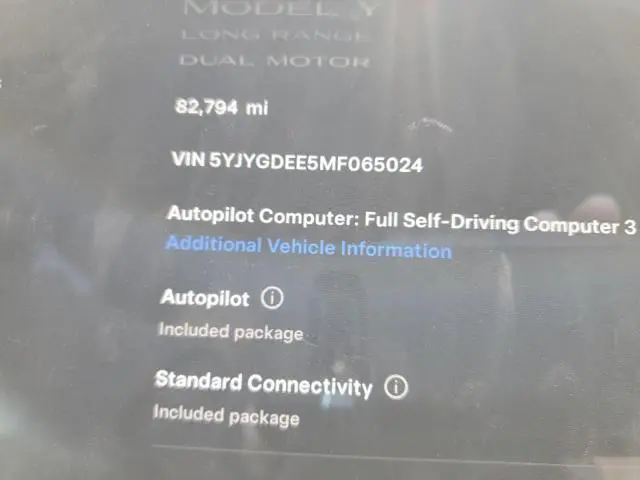 2021 TESLA MODEL Y 