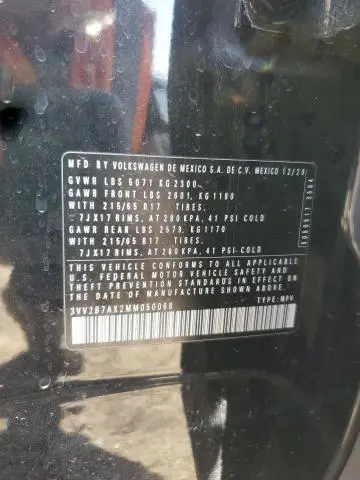 2021 VOLKSWAGEN TIGUAN SE  